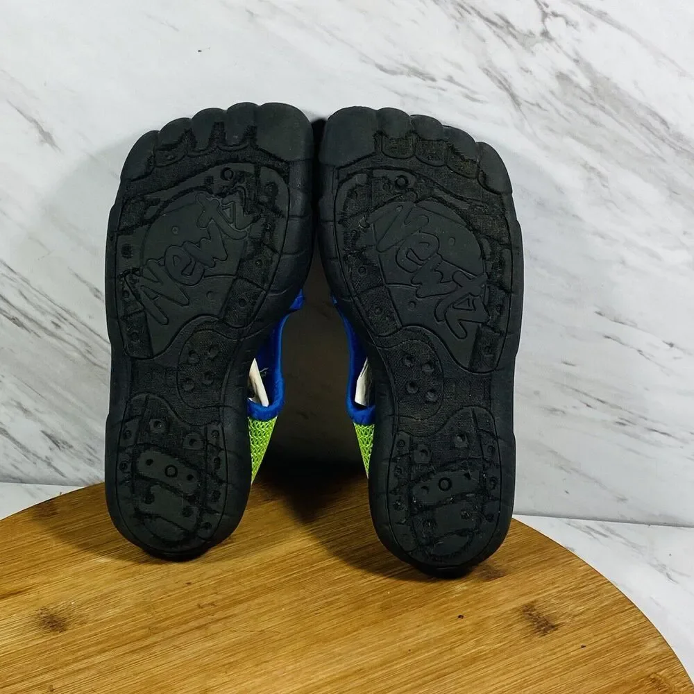 Newtz Water Kids Shoes 11/12 Blue Green Turtle ( Missing Insoles )